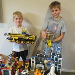 L t R – Fraser and Angus Moore with some of their creations for the Brick show